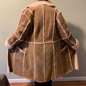 Sundance Suede Shearling Long Coat